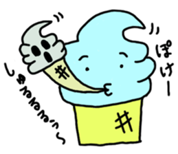 Soft ice cream-girl with 100% sweet sticker #5861387
