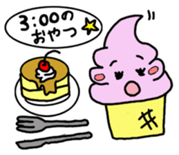 Soft ice cream-girl with 100% sweet sticker #5861392