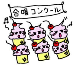 Soft ice cream-girl with 100% sweet sticker #5861397