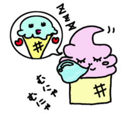 Soft ice cream-girl with 100% sweet sticker #5861401