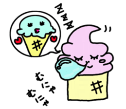 Soft ice cream-girl with 100% sweet sticker #5861401
