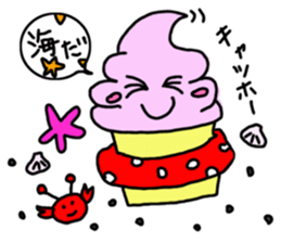 Soft ice cream-girl with 100% sweet sticker #5861406