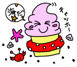 Soft ice cream-girl with 100% sweet sticker #5861406