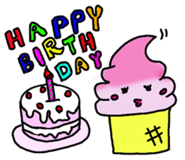 Soft ice cream-girl with 100% sweet sticker #5861408