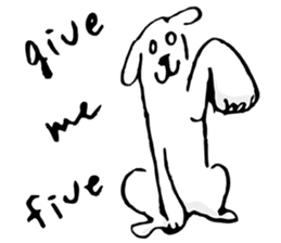 White eyed dog (English Ver.) sticker #5866512