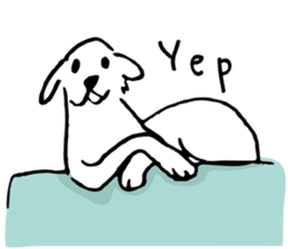 White eyed dog (English Ver.) sticker #5866514