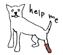 White eyed dog (English Ver.) sticker #5866517