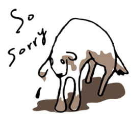 White eyed dog (English Ver.) sticker #5866519