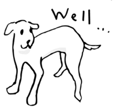 White eyed dog (English Ver.) sticker #5866523