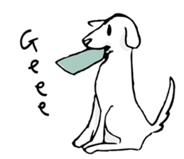 White eyed dog (English Ver.) sticker #5866525