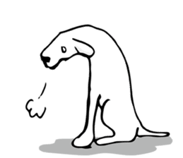 White eyed dog (English Ver.) sticker #5866526