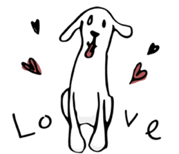 White eyed dog (English Ver.) sticker #5866527