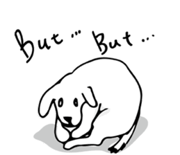 White eyed dog (English Ver.) sticker #5866532