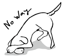 White eyed dog (English Ver.) sticker #5866533