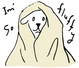 White eyed dog (English Ver.) sticker #5866536