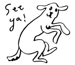 White eyed dog (English Ver.) sticker #5866537