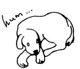 White eyed dog (English Ver.) sticker #5866538