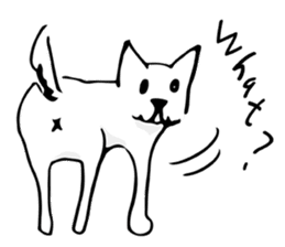 White eyed dog (English Ver.) sticker #5866545