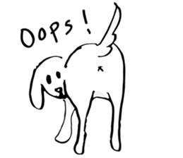 White eyed dog (English Ver.) sticker #5866546