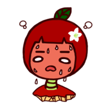 Apple caterpillar took a bite sticker #5866700