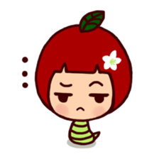 Apple caterpillar took a bite sticker #5866708