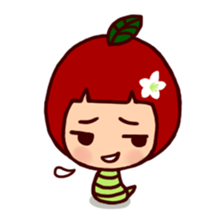 Apple caterpillar took a bite sticker #5866710