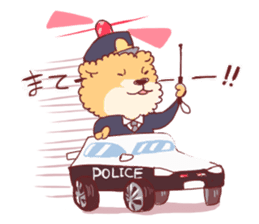 Dog policeman and kitten sticker #5866888