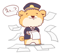 Dog policeman and kitten sticker #5866889