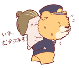 Dog policeman and kitten sticker #5866890