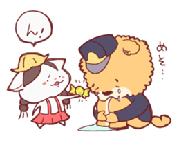 Dog policeman and kitten sticker #5866900