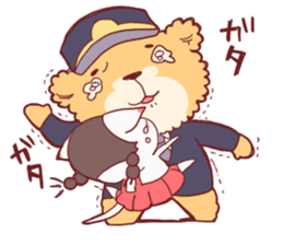 Dog policeman and kitten sticker #5866905