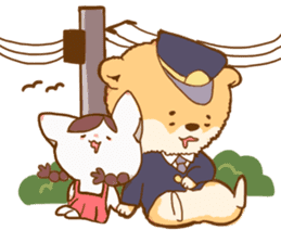 Dog policeman and kitten sticker #5866911