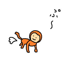 Daily conversation of monkey sticker #5866989