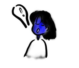 Woman ghost Sticker sticker #5867546