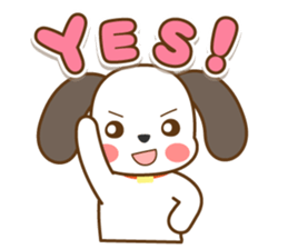 The dog which answers sticker sticker #5868026