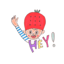 strawberry cap boy sticker #5868952