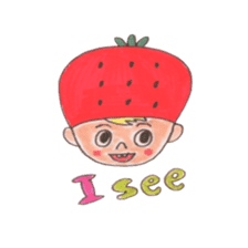 strawberry cap boy sticker #5868953