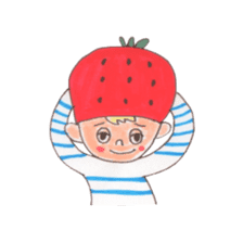 strawberry cap boy sticker #5868954