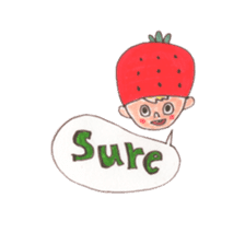 strawberry cap boy sticker #5868957