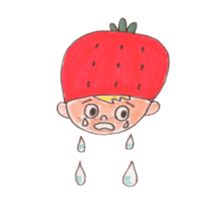 strawberry cap boy sticker #5868960