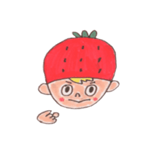 strawberry cap boy sticker #5868961