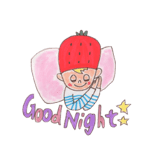 strawberry cap boy sticker #5868971