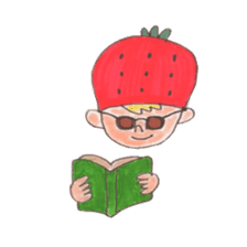 strawberry cap boy sticker #5868973