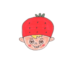 strawberry cap boy sticker #5868974