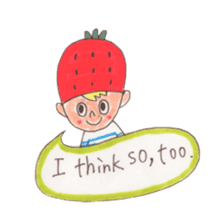 strawberry cap boy sticker #5868975
