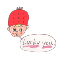 strawberry cap boy sticker #5868977