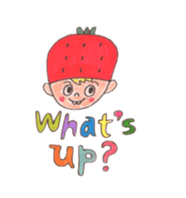strawberry cap boy sticker #5868978