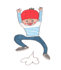 strawberry cap boy sticker #5868981