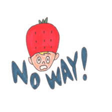 strawberry cap boy sticker #5868982