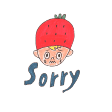 strawberry cap boy sticker #5868983